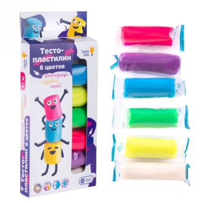 Набор для детской лепки Тесто-пластилин 6 цветов Dream Makers TA1090 1